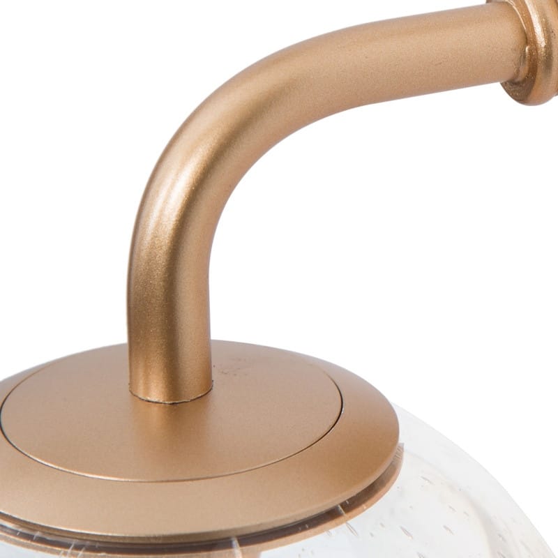 Koini Modern Glam Gold Bathroom Vanity Lights Seeded Glass Globe Dimmable Wall Sconces