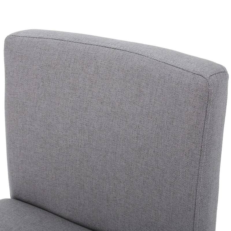 Roomfitters Upholstered Counter Height Chair Set of 2, Modern Dining Seating with Padded Back, Grey