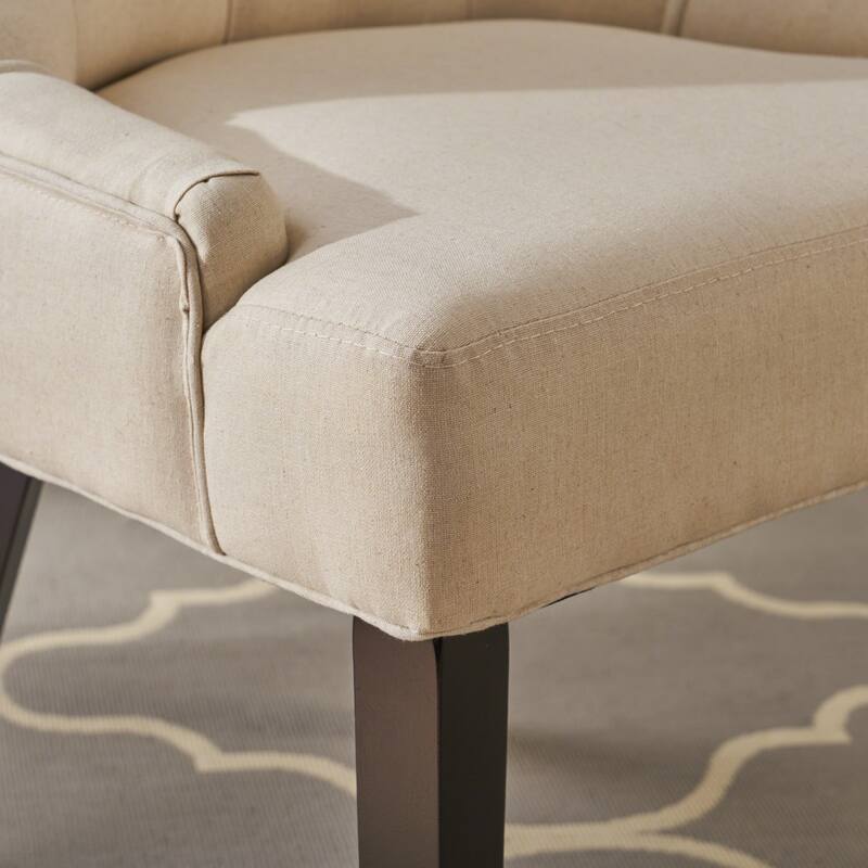 Tufted Backrest Dining Chair with Tapered Legs,Set of 2