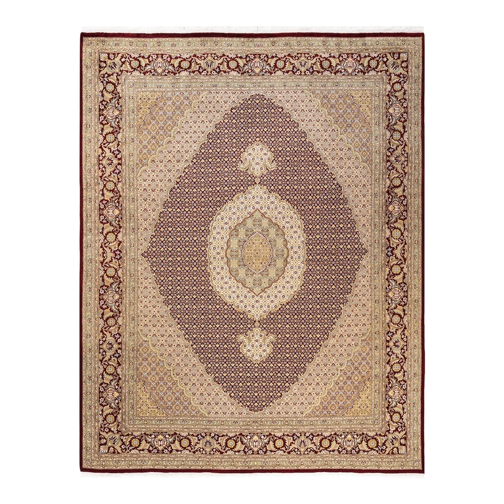 Overton Hand Knotted Wool Vintage Inspired Traditional Mogul Red Area Rug - 8 x 10