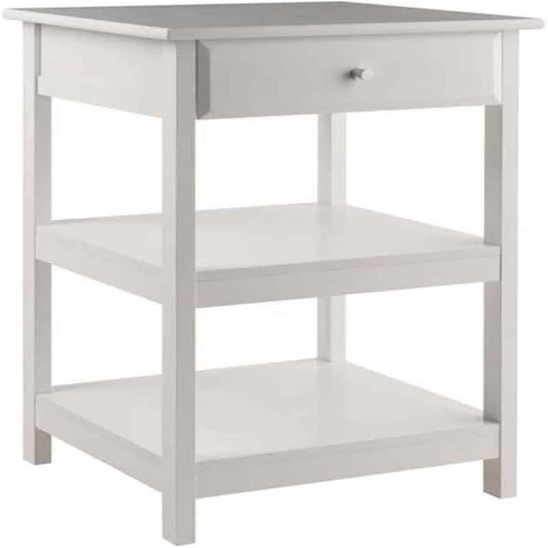 Desk Side Wire Machine Stand - 20.2"D x 20.8"W x 30.7"H - white