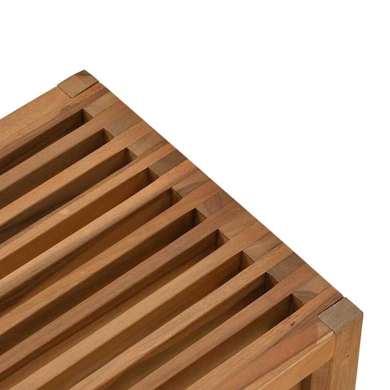 vidaXL Garden Side Table Brown Solid teak wood