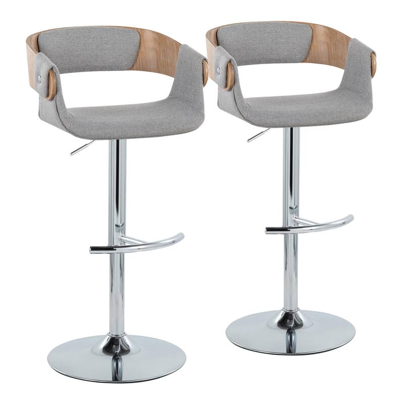 Carson Carrington Gavle Adjustable Bar Stool with Rounded T Footrest (Set of 2)