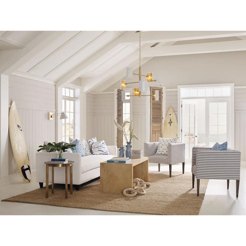 POINT DUME® Onshore Collection Brushed Brass Swing Arm Wall Sconce - 8.875 in x 22.5 in x 11.75 in