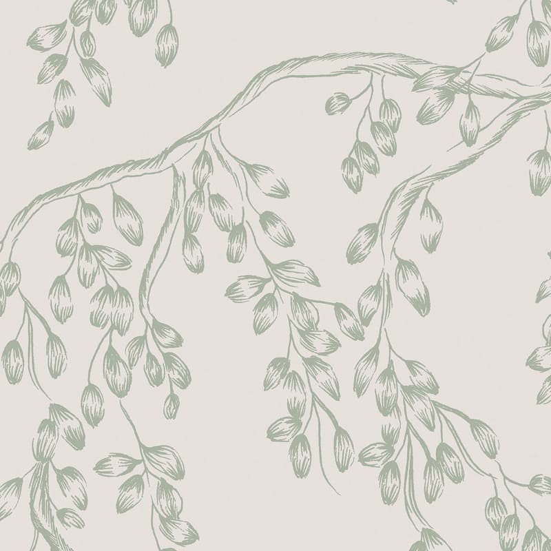 Laura Ashley Rainham Willow Sage Wallpaper