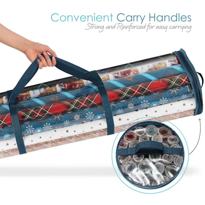 Empyrean Tear Proof Gift Wrapping Paper Storage Container - Premium Christmas Wrapping Paper Holder
