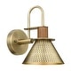 preview thumbnail 11 of 17, Rustic Gooseneck Wall Sconces, Wall Light, Hammered Metal Shade Medium/1 Pack - Gold