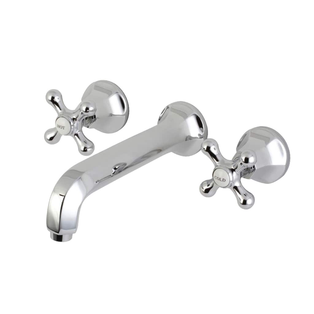 Kingston Brass Metropolitan Two-Handle 3-Hole Wall Mount Bathroom Faucet