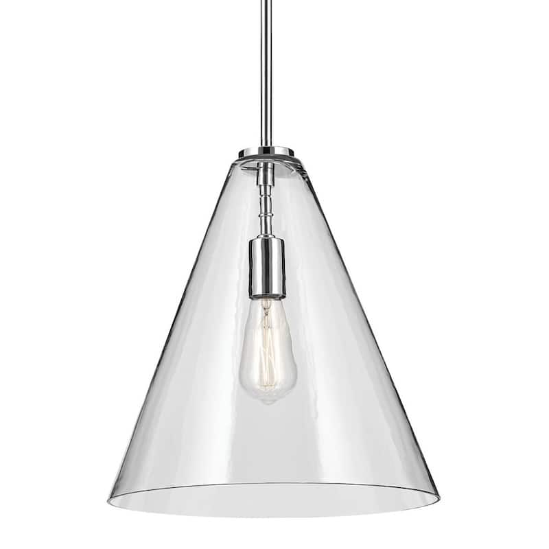 Kichler 42200 Everly 15" Wide Pendant - Chrome / Clear