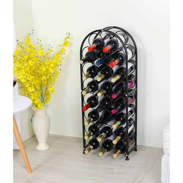 PAG Arched Freestanding Wine Rack Black (23 Bottles) Bed Bath