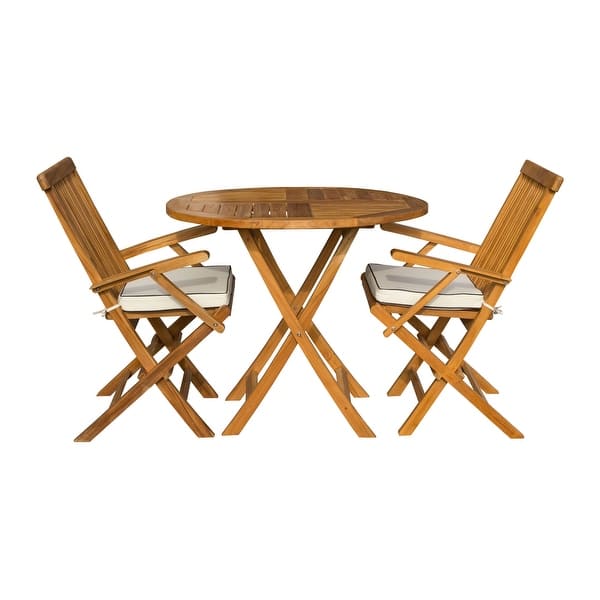 Horeto Com Patio Lawn Garden Bistro Sets Wooden Weather Resistant Outdoor Furniture Sets Hompus 3 Piece Patio Bistro Set Folding Table And Chairs Teak No Assembly Needed