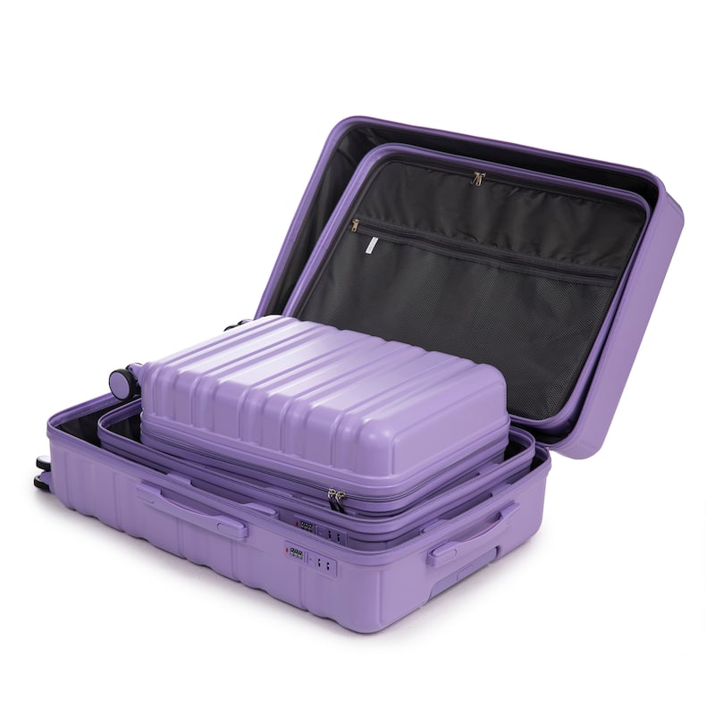 3PCS ABS Carry on Suitcase with Combination Lock