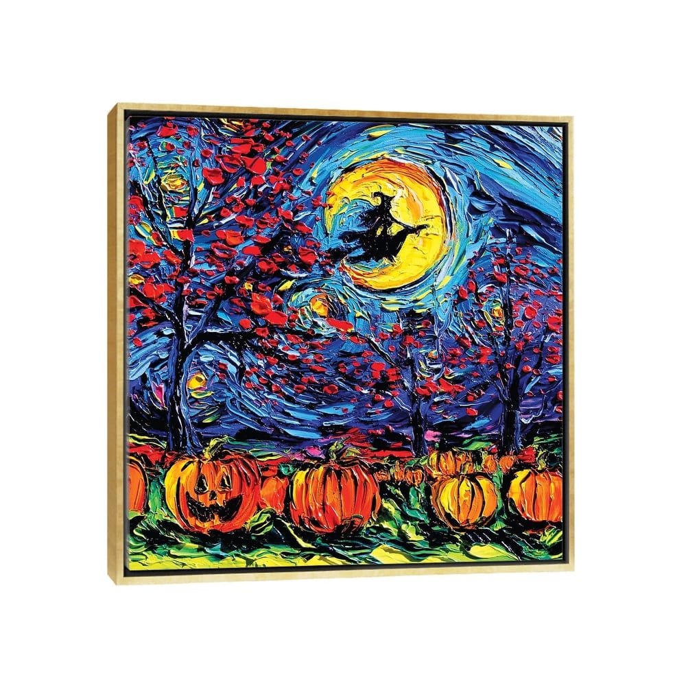 iCanvas "Starry Halloween" by Aja Trier Framed Canvas Print