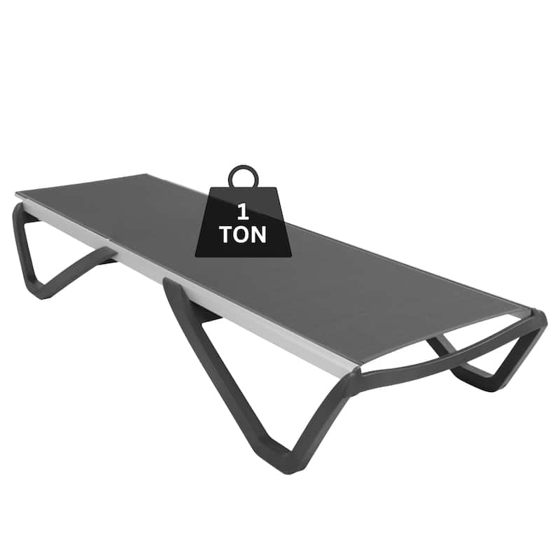 Furnish Theory Seabreeze Deck Patio Sunlounger Sun Lounger Lounge Chair Sling Chaise Lounger (Various Frame & Mesh Colors)