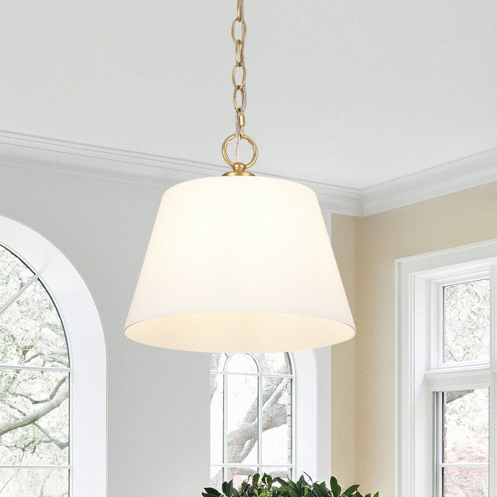 Minimalist 1-Light Cone-Shaped Glass Single Pendant - N/A
