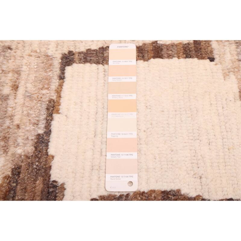 ECARPETGALLERY Hand-knotted Pak Finest Marrakesh Ivory Wool Rug - 8'9 x 11'4