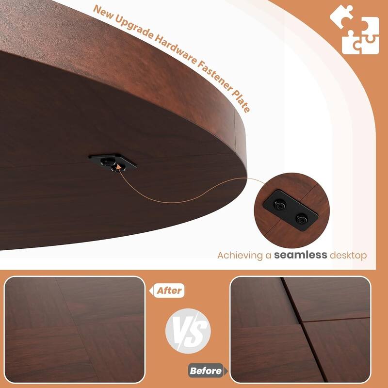 47" Kitchen Round Dining Table for 4-6 People with Sturdy Pedestal Base