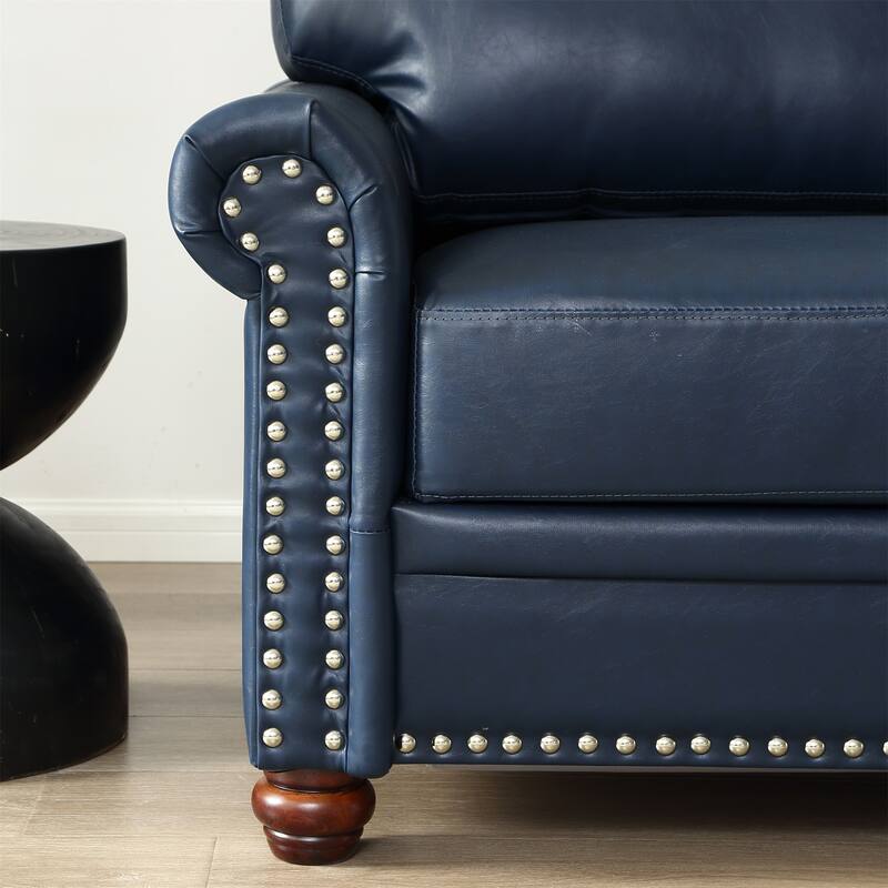 Faux Leather Single Sofa Chair with Wood Leg