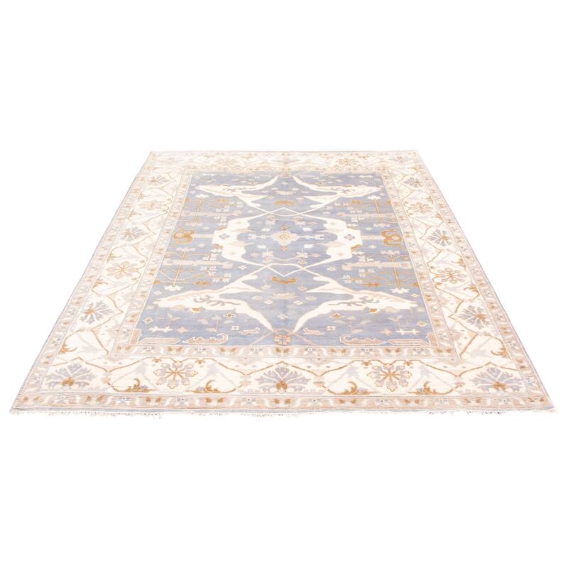 ECARPETGALLERY Hand-knotted Royal Oushak Grey Wool Rug - 9'3 x 11'10