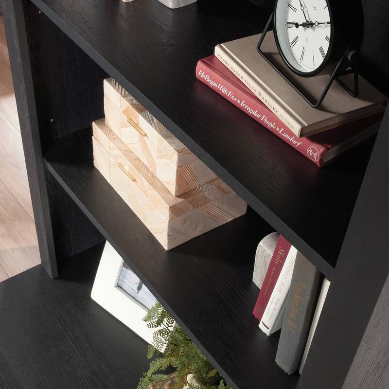 Engineered Wood Coastal Library Hutch, Black - 31.5"W x 11.5"D x 42.21"H