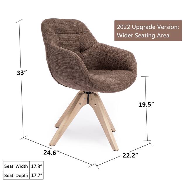 Modern Home Office Swivel Desk Chair Fabric Accent Chair