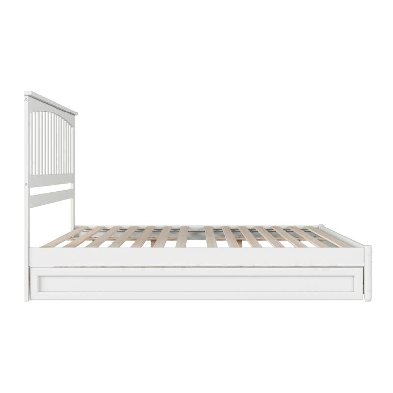 Everett Platform Bed with Panel Footboard and Twin XL Trundle