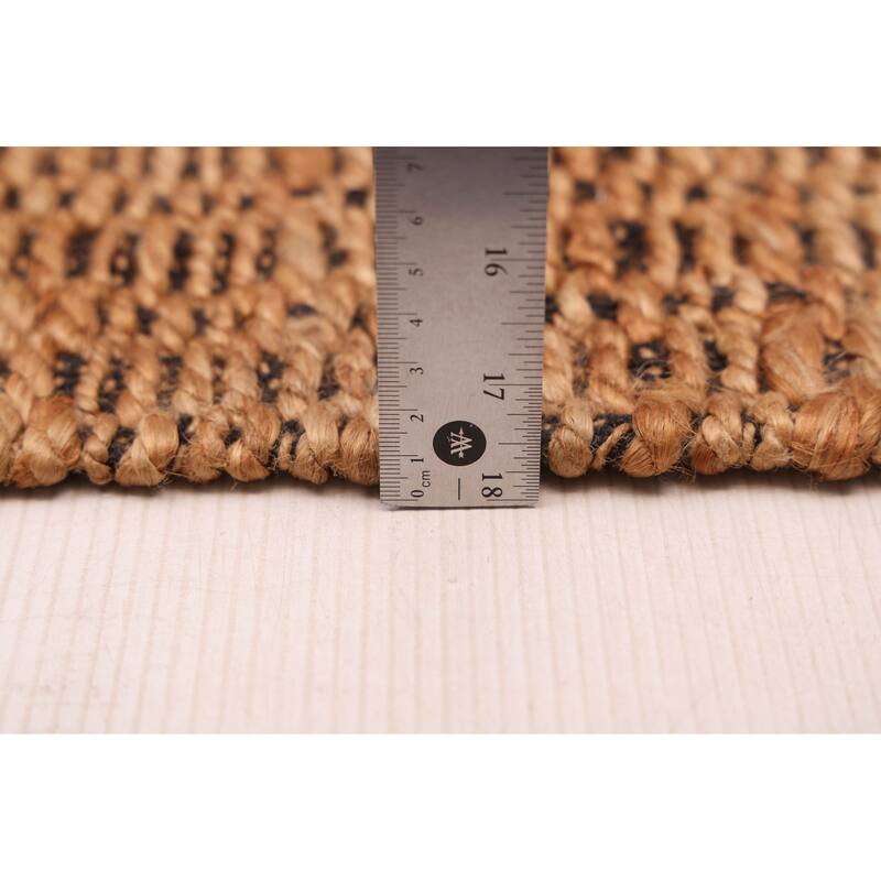 ECARPETGALLERY Braided Weave Palas Denizli Tan Jute Rug - 5'5 x 7'9