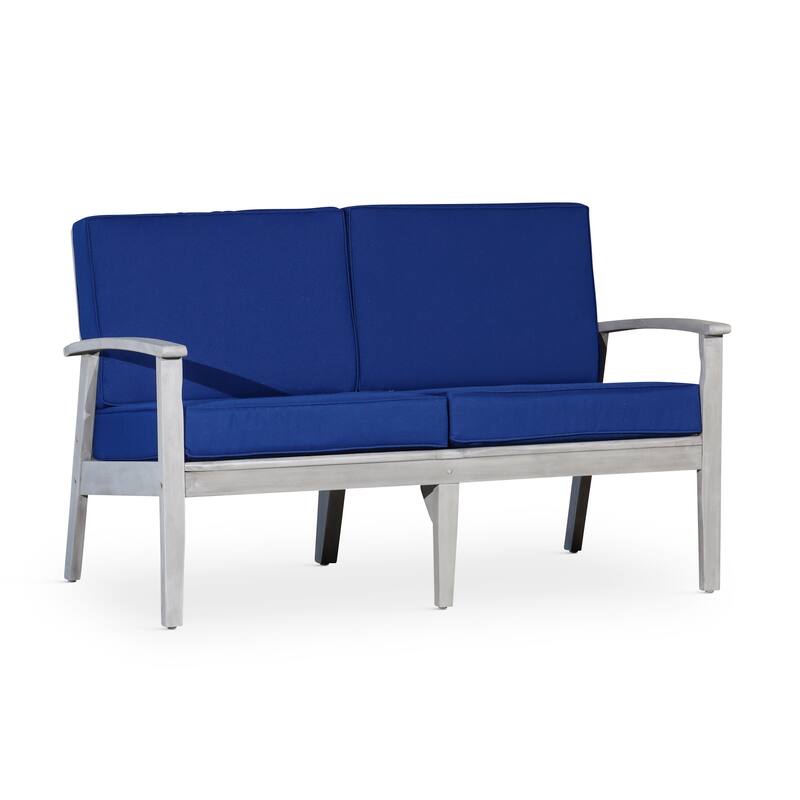 DTY Outdoor Living Longs Peak Eucalyptus Loveseat with Cushions