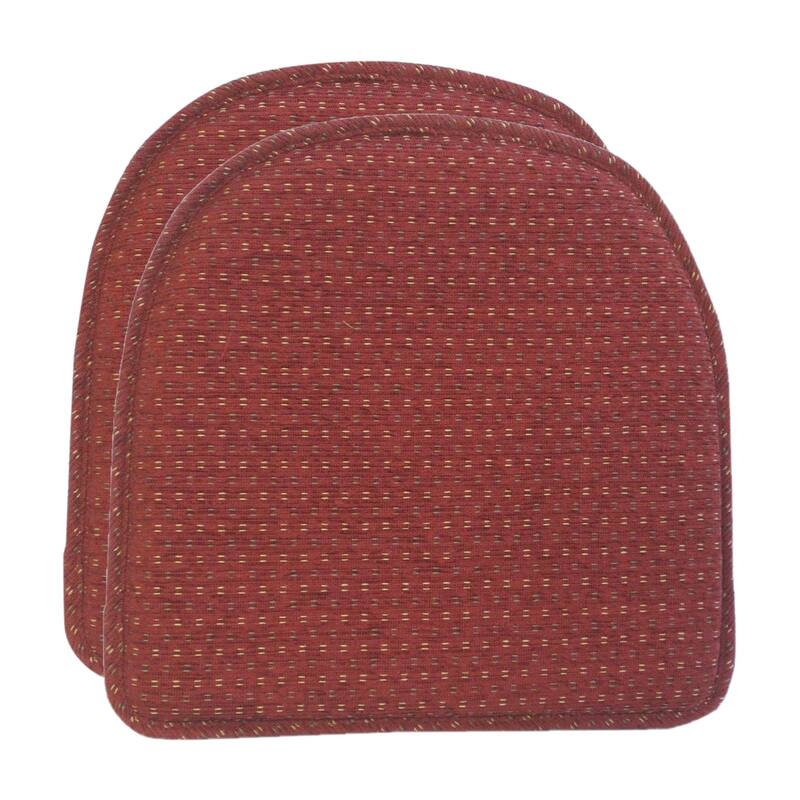 Klear Vu Raindrops Dining Chair Cushion Set - Red - Set of 2