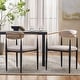 preview thumbnail 2 of 107, Modern Industrial Elmore Upholstered Dining Chairs (Set of 2) with Iron Frame by Christopher Knight Home Beige/ Black/ Gold