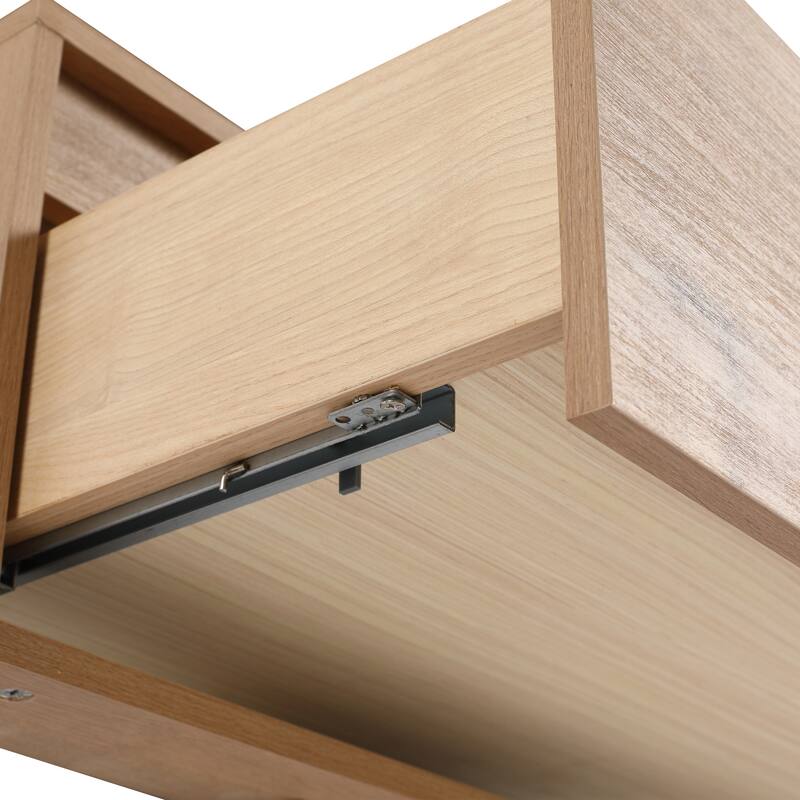 29-Inch Floating Bathroom Vanity Cabinet - Scratch-Resistant Melamine Finish, Ample Storage, Imitative Oak Color - 29.13in L