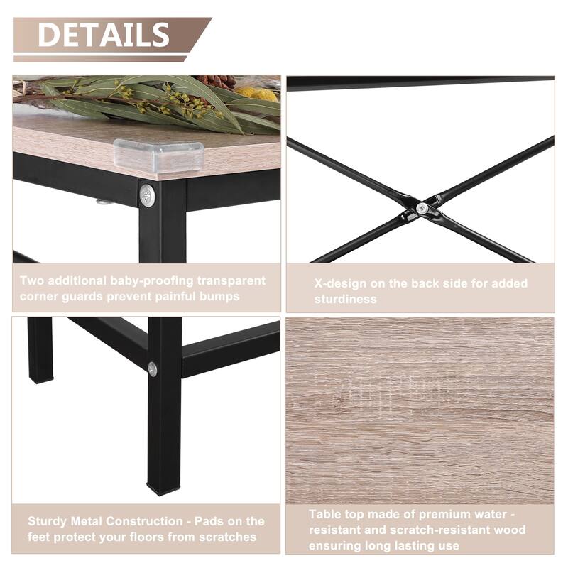 Simple Entry Console Table with Metal Frame,41" L x 12" W x 30" H