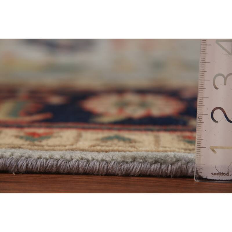 Light Blue Oushak Indian Area Rug Handmade Wool Carpet - 9'0"x 11'8"