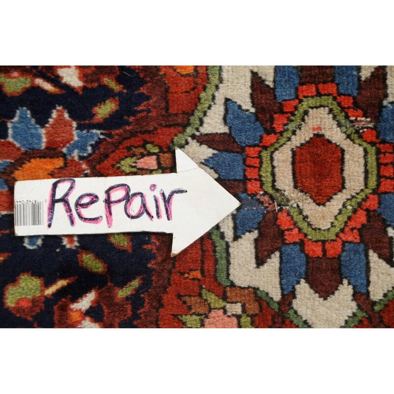 Antique Vegetable Dye Floral Sarouk Farahan Persian Area Rug Handmade - 3'5" x 4'10"