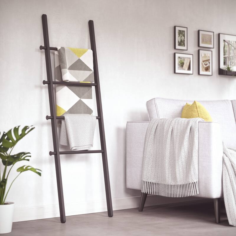 Umbra 1017445 Leana 1-9/16" Wide Poplar and Steel Towel Rack
