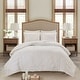 preview thumbnail 1 of 10, Madison Park Osanna White Tufted Cotton Chenille Palm Comforter Set Full - Queen