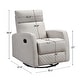 preview thumbnail 6 of 13, LMF Polyester Fabric Glider & Swivel Manual Recliner
