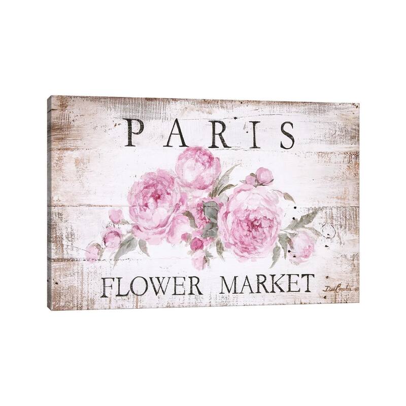 iCanvas "Paris Flower Market Sign" by Debi Coules Canvas Print