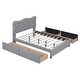 preview thumbnail 6 of 14, Full Size PU Leather Upholstered Platform Bed with 4 Drawers