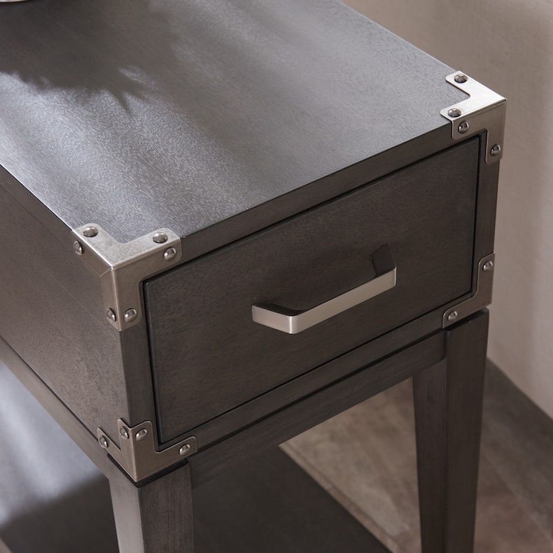 Leick Home Beckett Rustic Side Table with Drawer