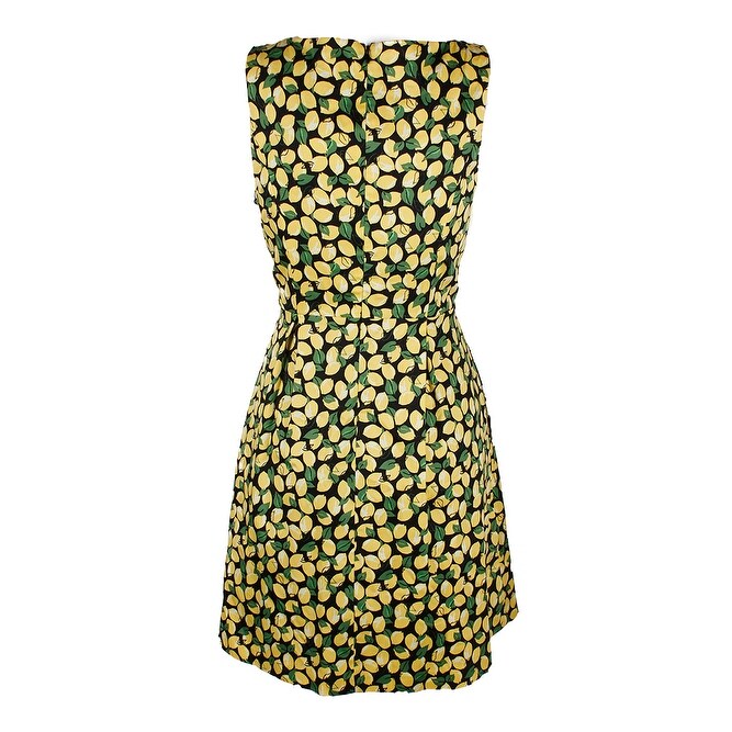 black lemon print dress