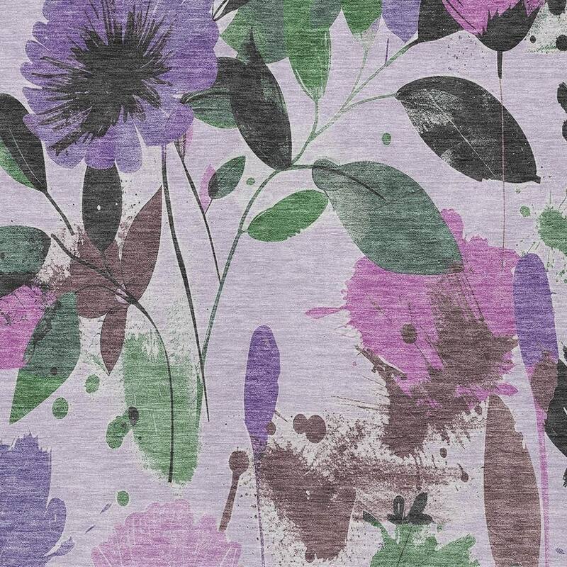 HomeRoots Floral Transitional Rectangle Outdoor Rug