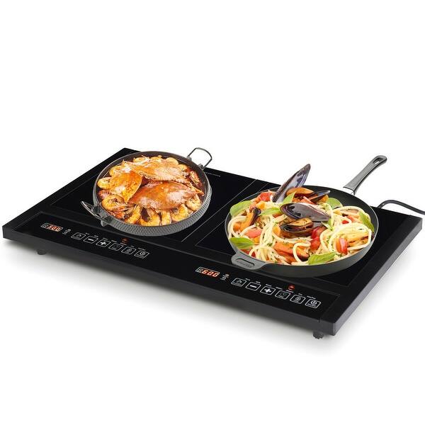Shop Costway Electric Dual Induction Cooker Cooktop 1800w