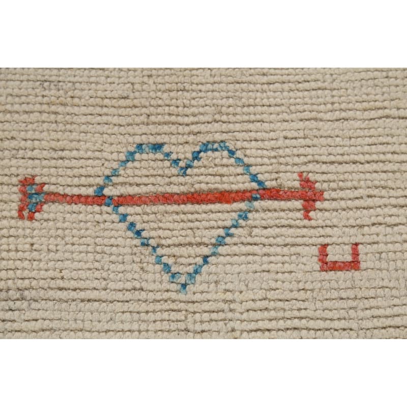 Moroccan Oriental Area Rug Hand-Knotted Wool Carpet - 6'0"x 9'9"
