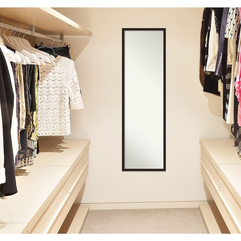 Non-Beveled Wood Full Length On The Door Mirror - Carlisle Frame - Outer Size: 15 x 49 in
