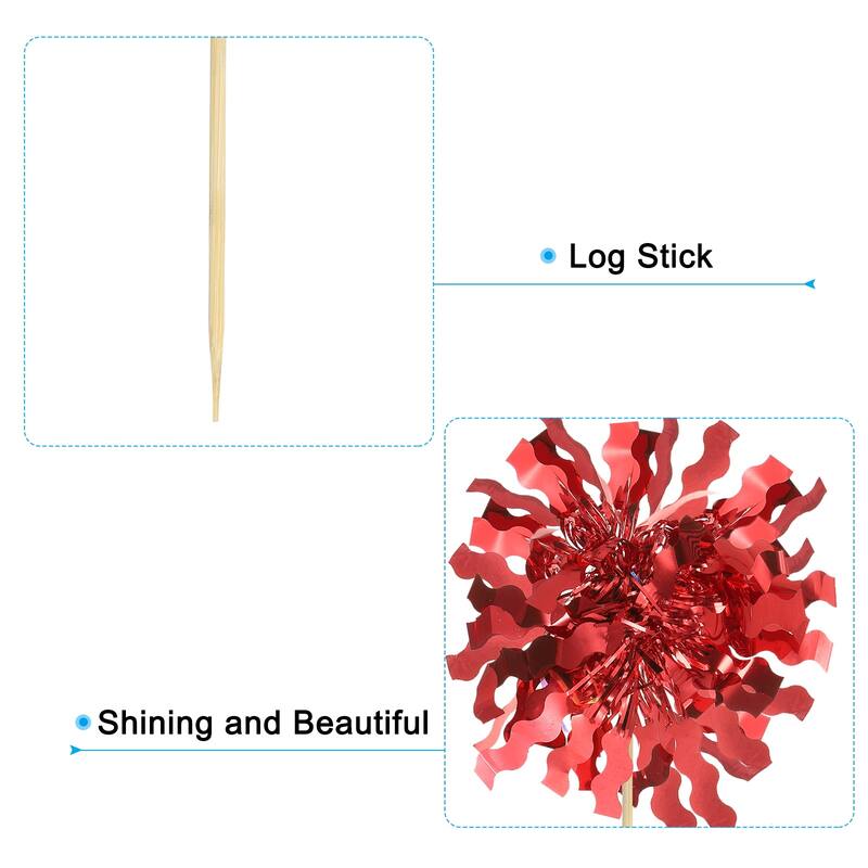 30 Pcs Firework Cupcake Toppers Sparkle Tassel Picks