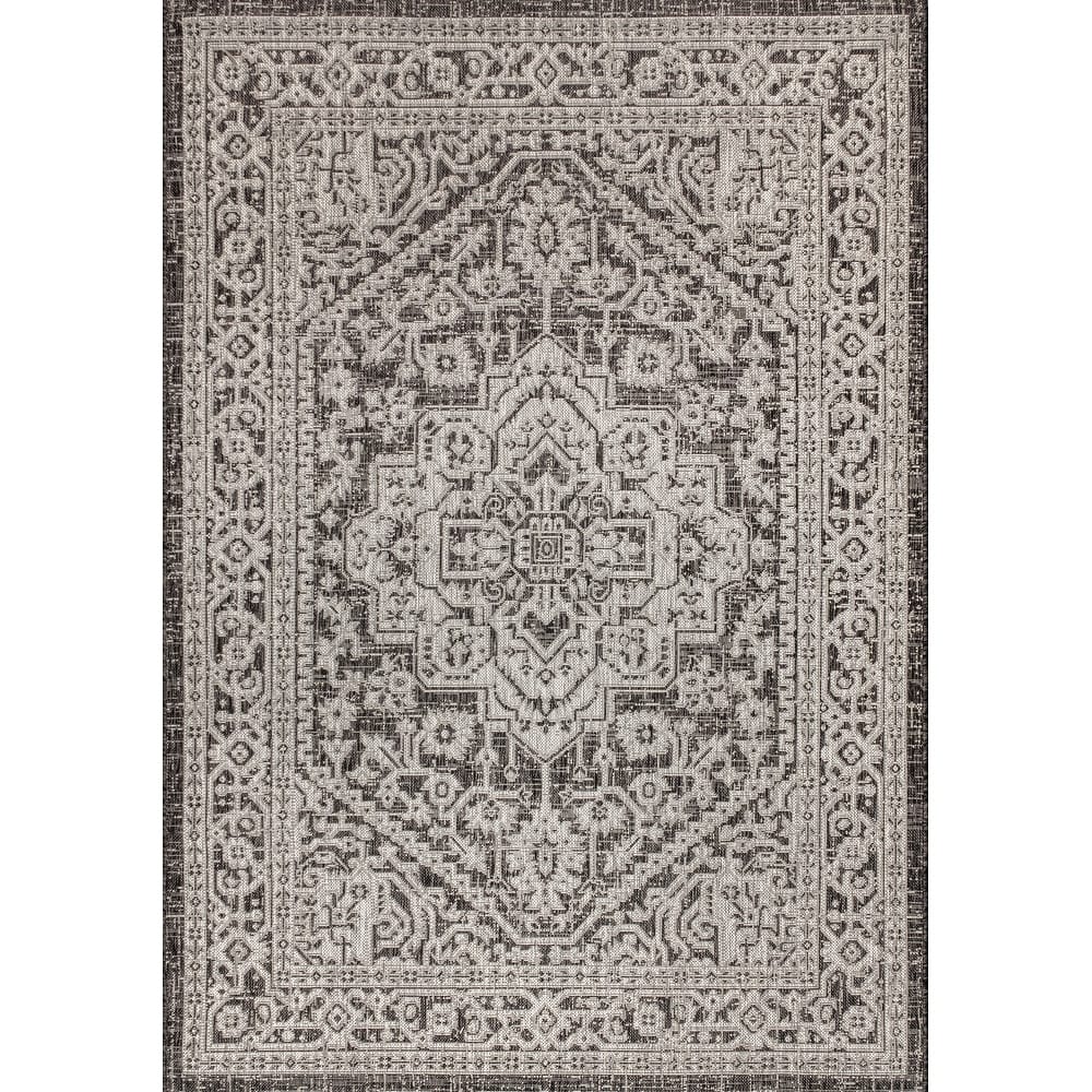JONATHAN Y Rozetta Medallion Textured Weave Indoor/Outdoor Area Rug