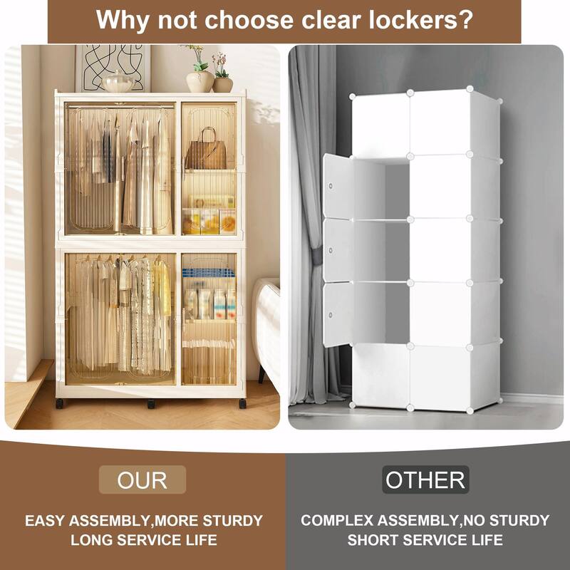 Portable Wardrobe Closet Storage Organizer - Baby Wardrobe Cabinet