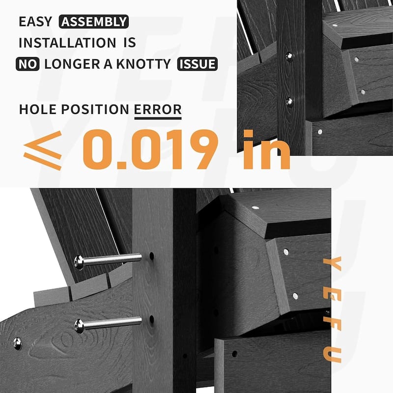 WINSOON All Weather HIPS Outdoor Plastic Adirondack Chairs