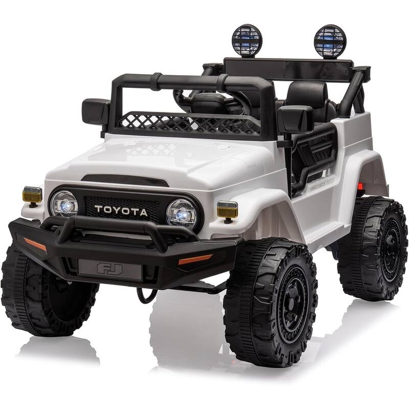 Licensed Toyota Battery Powered Electric 12V Ride on Car for Kids - White